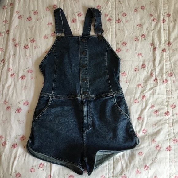 Free People Denim Romper - Picture 1 of 3